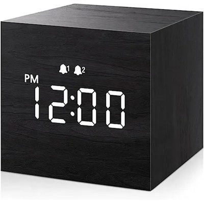 Digital Solid Wood Electric Tabletop Clock