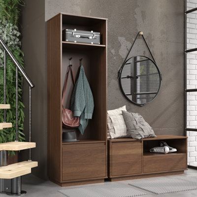 Azelie Hall Tree 65.38'' Wide with Bench