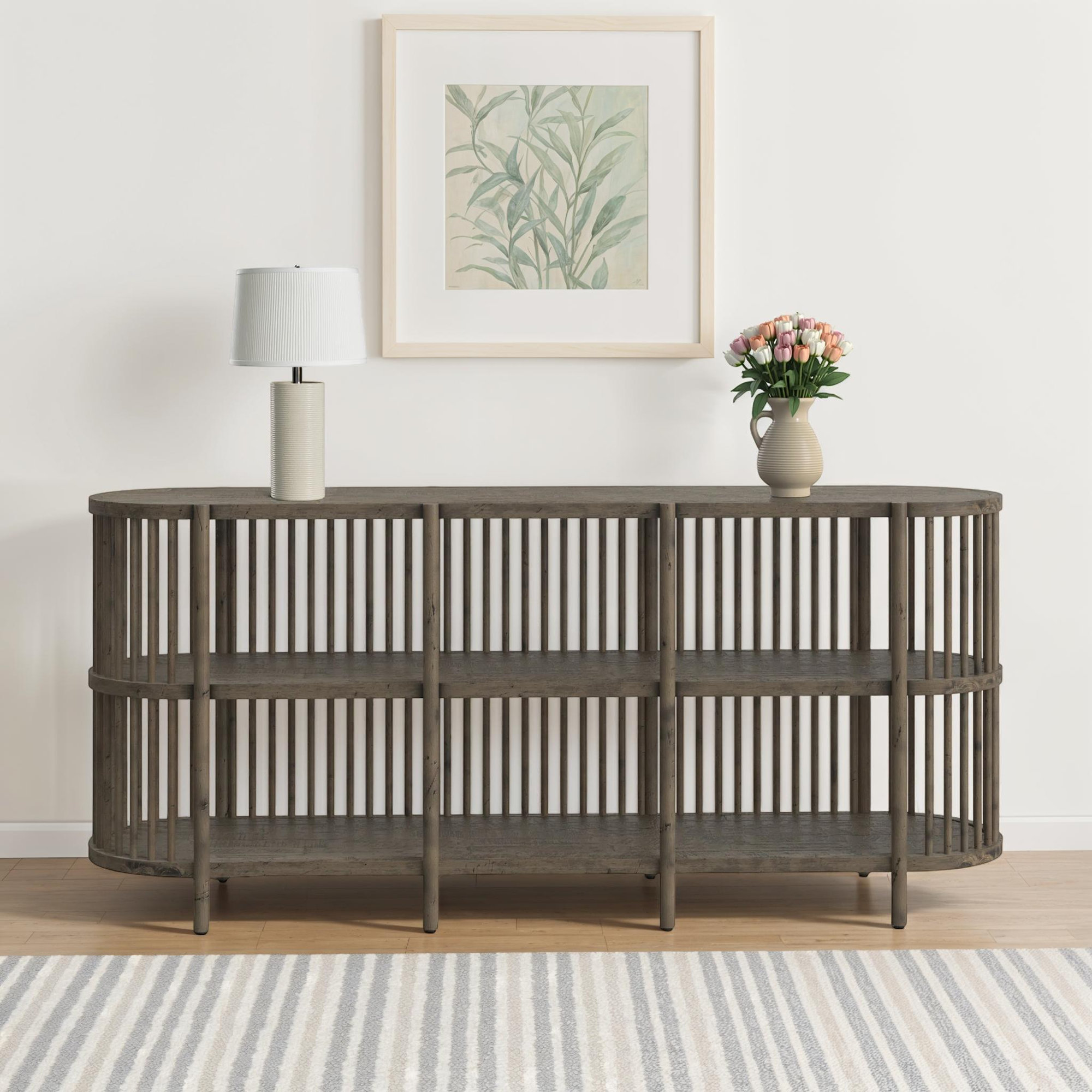 Charnock Wide Acacia Solid Wood, 32"H x 72"W x 18"D, Chestnut