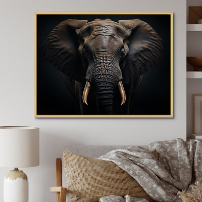 Elephant Canvas Wall Art, Majestic Wildlife Animal Print - Elephant Silent Majesty II
