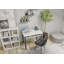 Bureau d'écriture avec tiroirs - Petit bureau - 35 po de long avec 2 tiroirs - Bureau gris - Facile à assembler - Petit bureau d'ordinateur pour petits espaces - Parfait pour écrire ou comme meuble-lavabo blanc-545554541