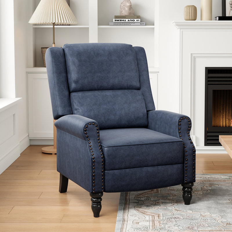 Fauteuil inclinable Cuerdas, Similicuir bleu