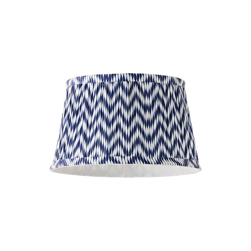 Saffira Pleat Taper Chevron Shade, Small 25cm without Bulb, Blue