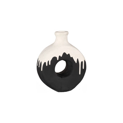 Porcelain Drip Vase, With Circle Hole