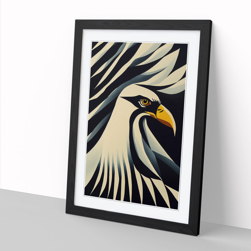 Louisville Eagle Minimalism - Wall Art, 64cm H x 46cm W x 2cm D, Walnut