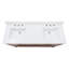 Ensemble de meuble-lavabo 61 po Zoe au fini noyer avec plateau en quartz blanc