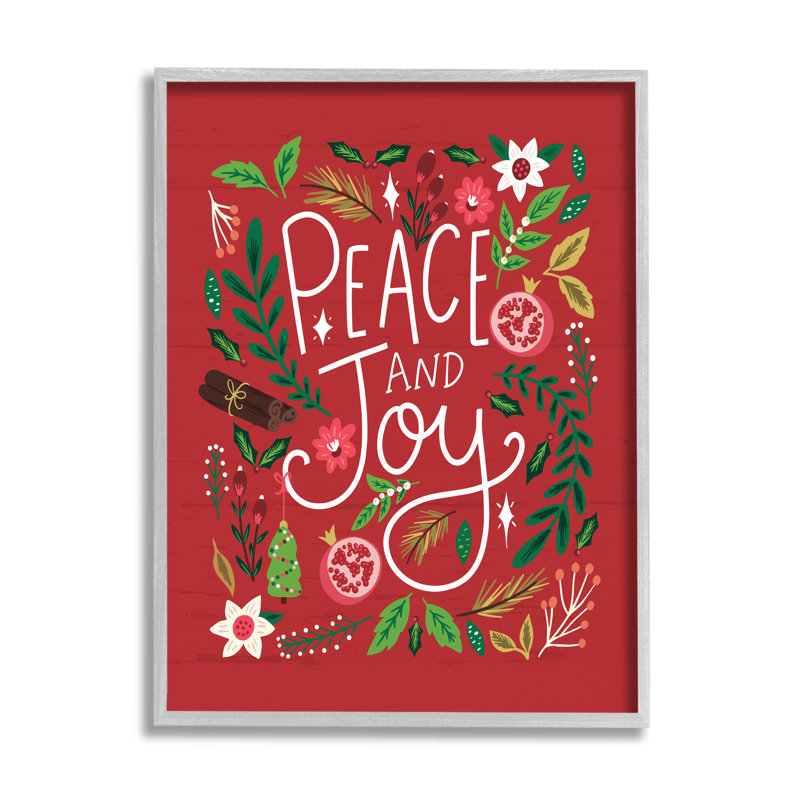Peace & Joy, H 14 po x l 11 po x P 1,5 po, Estampe numérique Farmhouse