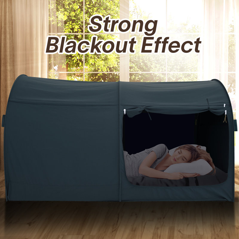 Bed Tent Bed Canopy Sleep Tent Dream Tent - Pop Up Privacy Sleeping Tent for Indoor Use, Light Reducing & Breathable Cottage Design, Portable Frame with Mesh Windows,Twin-Full