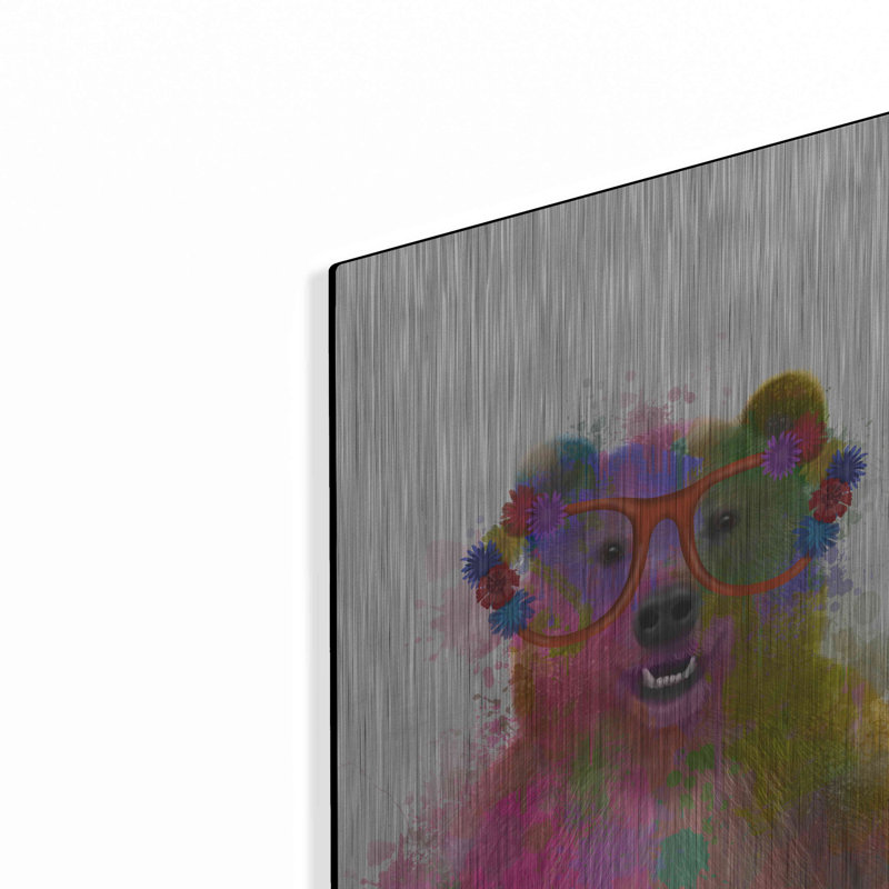 «Rainbow Splash Bear» par Fab Funky, H 16 po x l 12 po