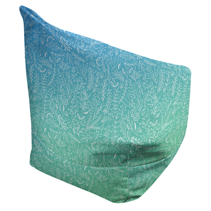Petite chaise à sacs à billes & Leffel, H 120 po x L 2 po x P 60 po, Bleu / émeraude, Pas de bourre