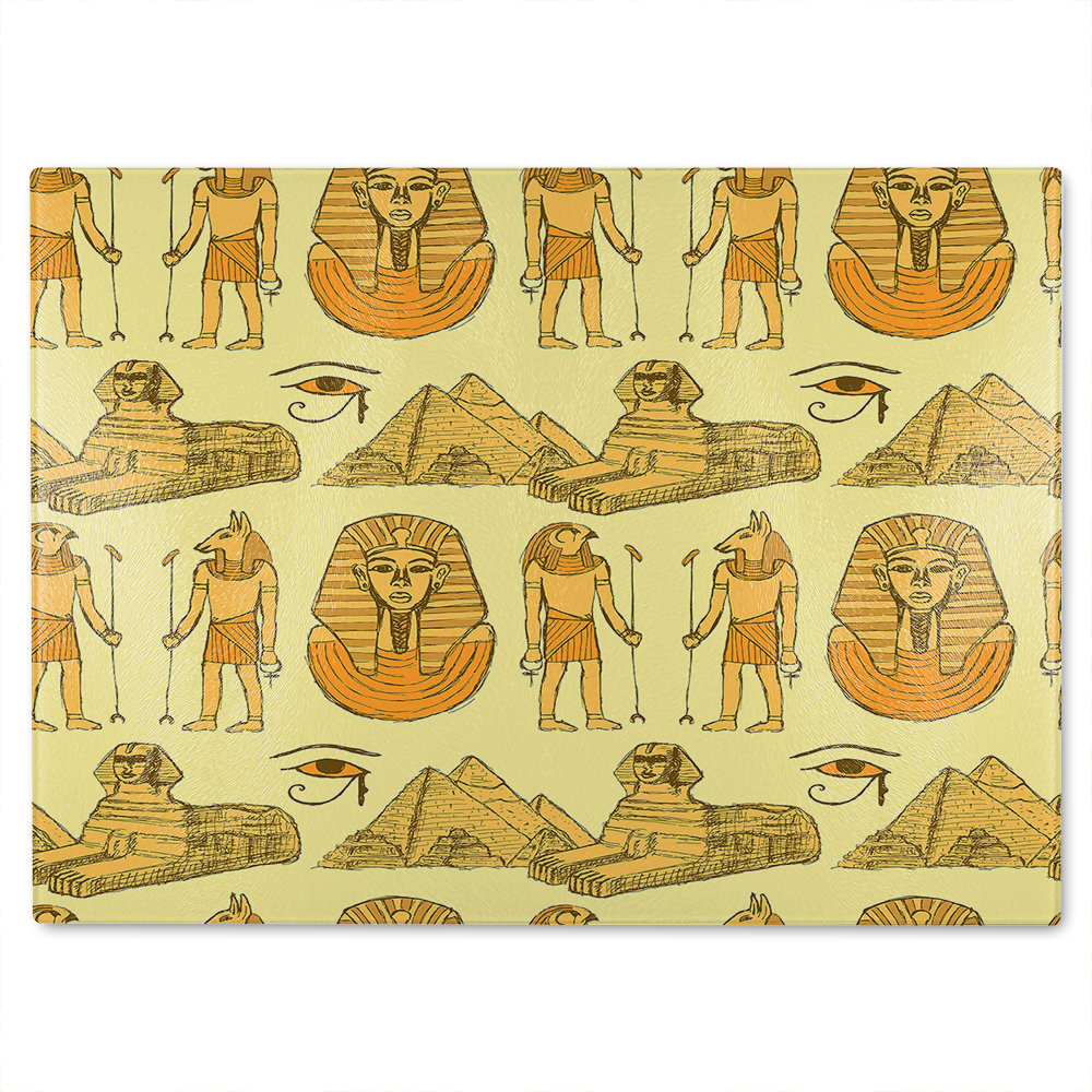 Egyptians & Sphinx Glass Chopping Board