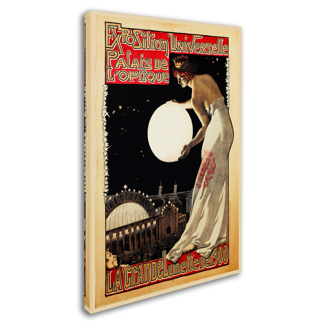 'Paris Expo LOptique 1900' Vintage Advertisement on Wrapped Canvas Trademark Fine Art 