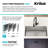 Dex™️ Series KRAUS 32" L Undermount 16 Gauge Stainless Steel Single Bowl Kitchen Sink