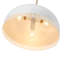 Luminaire suspendu en forme de dôme creux - cadre en métal à 3 lumières, réglable de 12 à 90 po, finition dorée / blanche-118676051-118676049