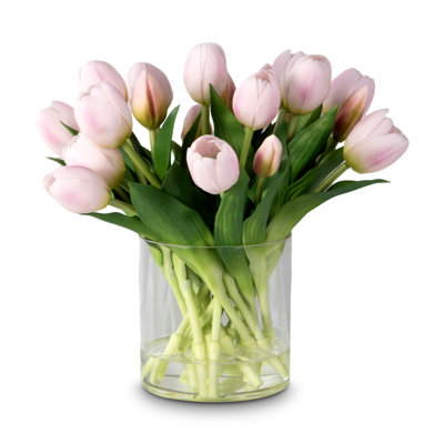 Silk Tulip Arrangement In Vase