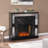 Trandling Mirrored Faux Marble Criss Cross Fireplace