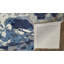 Tapis floral touffeté à la main 4 pi x 6 pi en laine bleu