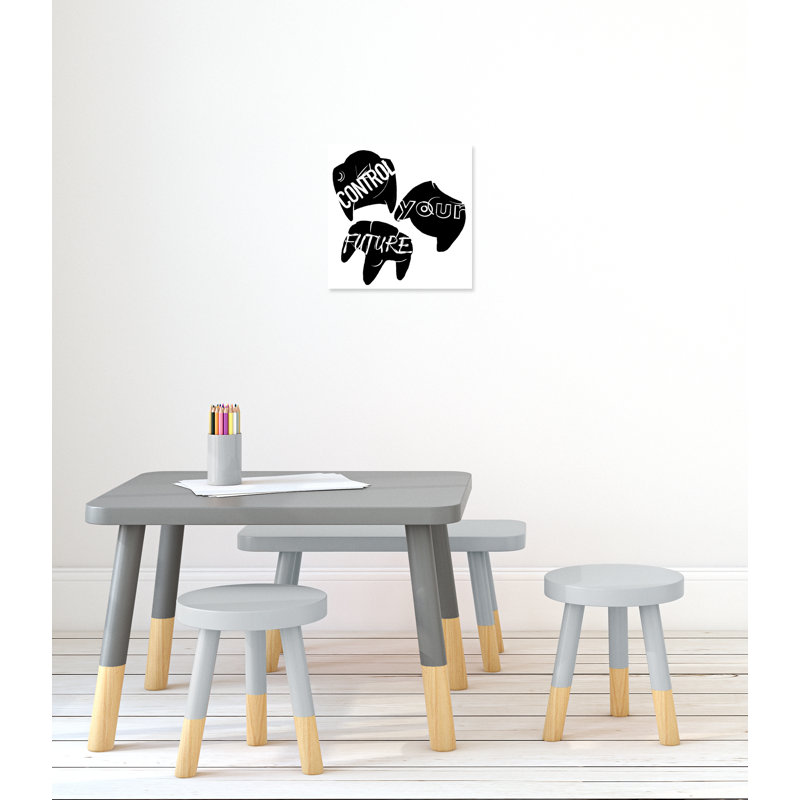 Décoration murale de votre futur reversez votre enfant Juvenile, H 16 po x l 16 po x P 1,5 po, Toile blanche