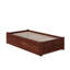Grand lit plateforme en bois massif Concord avec pied de lit et tiroirs de rangement en caramel clair-126305381-126305387