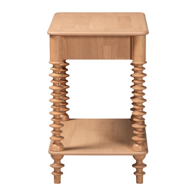 Dametra 1-Drawer Nightstand, Beech Brown