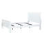 Lit de chambre de couleur blanche, lit double en bois massif avec lit d'appoint