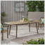 Table de salle à manger d'extérieur extensible en bois d'acacia, gris