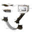 Tablettes pour chat Pawhut avec plate-forme ergonomique, maisonnette confortable, pont, escalier facile et perchoir plat, aire de jeu murale pour arbre à chat, arbre à chat moderne, brun café