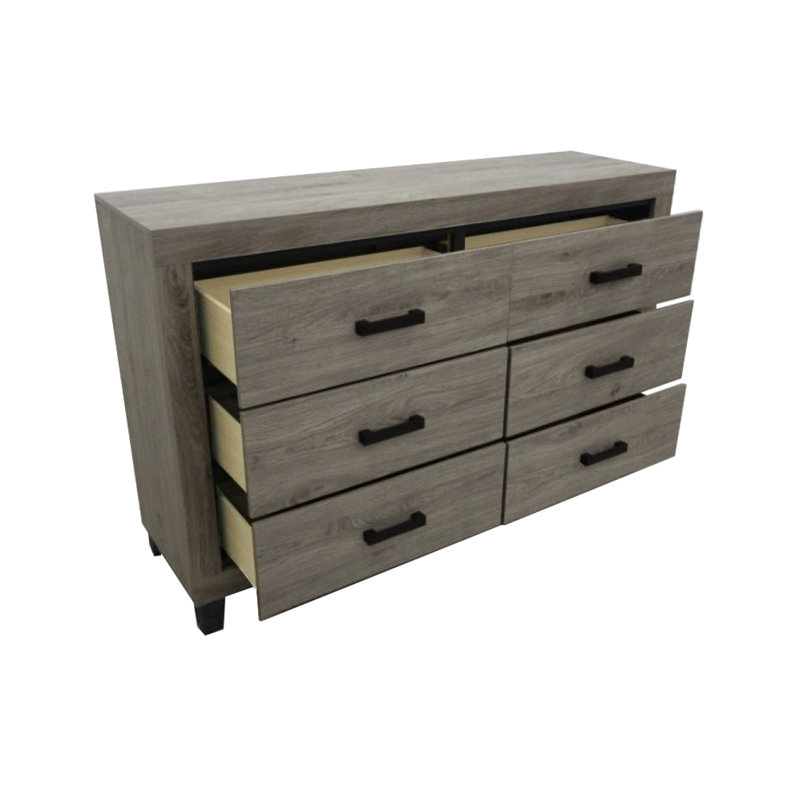 Granville 3 Piece Bedroom Set In Light Gray Wood, Queen