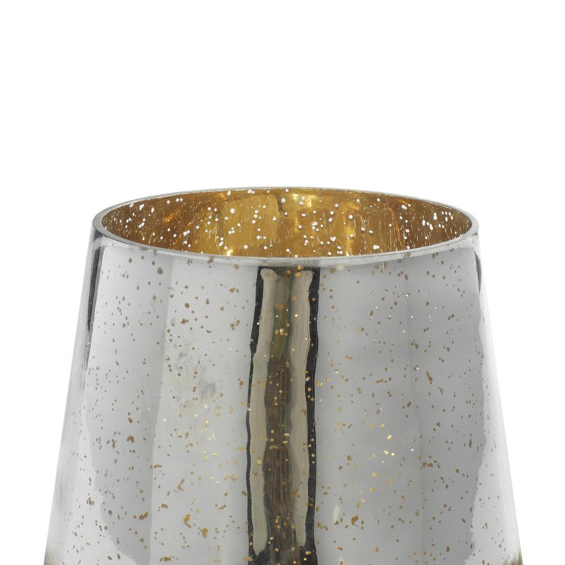 Votive contemporaine en verre, H 7 po x l 6 po x P 6 po