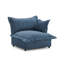 Chaise d'appoint moelleuse en chenille rembourrée bleu marine avec coussins surdimensionnés-1477173443