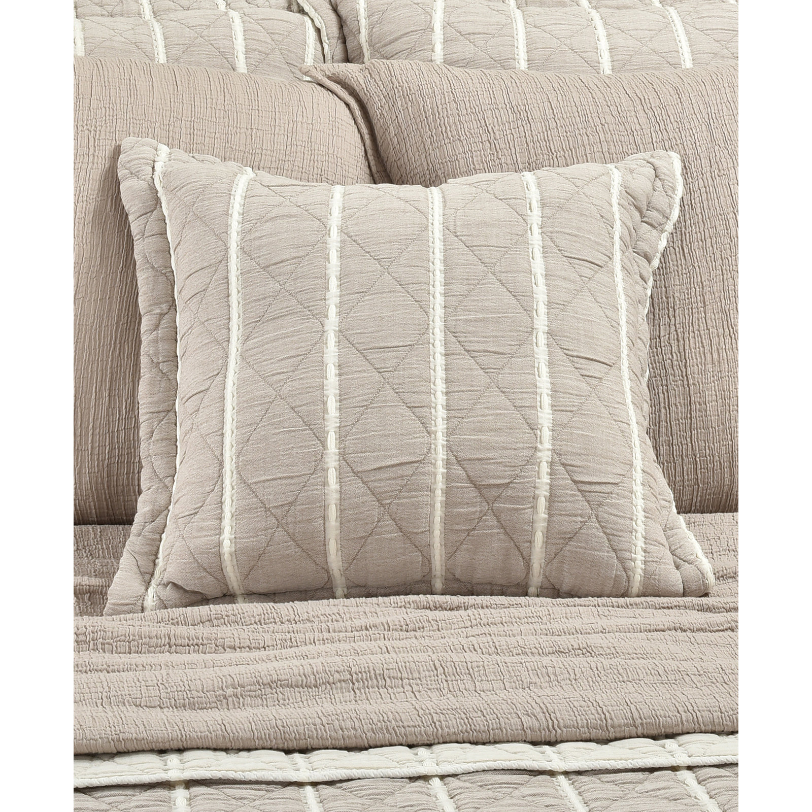 Garrow Throw Square Pillow Cover, Sand