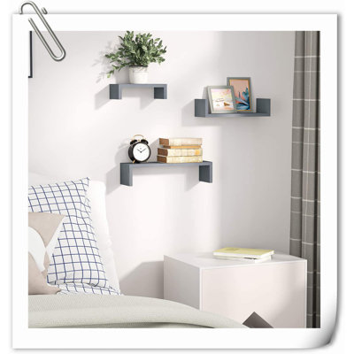Chakera 3 Piece Wood Floating Shelf