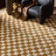 SINEAD Hand Knotted Wool Checkered Area Rug in White/Neutral-629081830-612045617