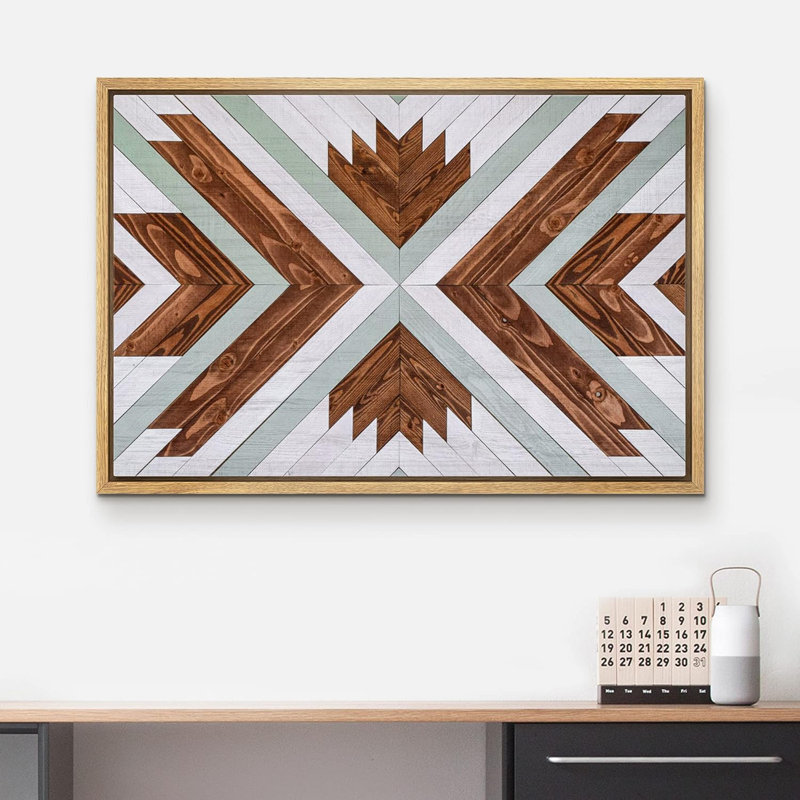 Impression d'art sur toile brun, brun et gris, H 16 po x l 24 po x P 1,5 po, Cadre naturel flottant