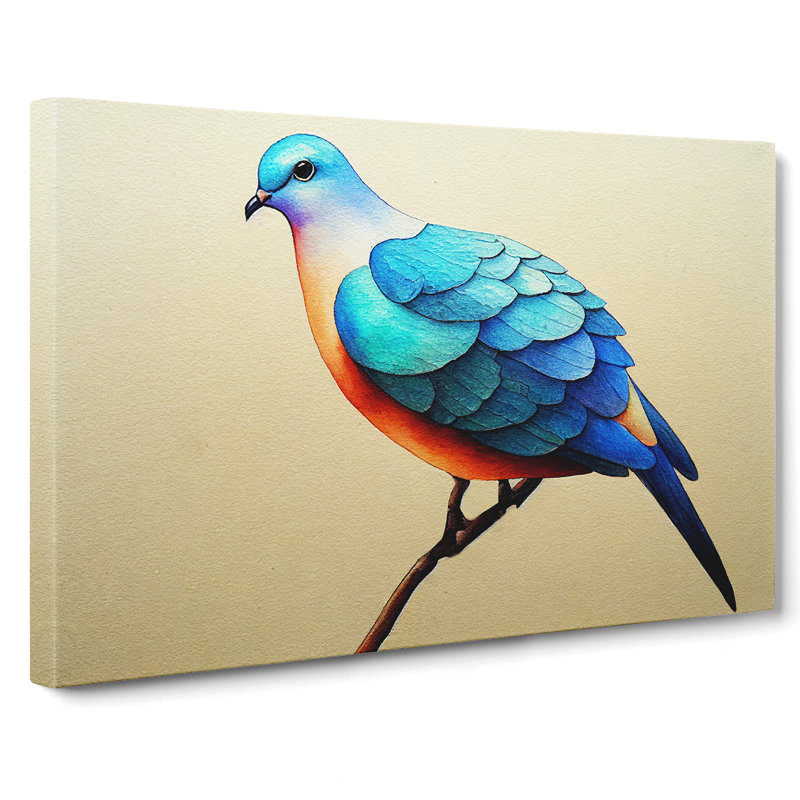 Dove Bird In Watercolour Vol.2 - Wrapped Canvas, 35cm H x 50cm W x 3cm D
