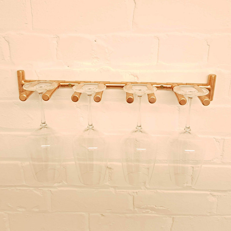 Wall Mounted Wine Glass Rack in