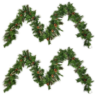 108'' in. Lighted Faux Garland