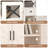 Farmhouse 42.5" H Storage Cabinet with 2 Doors, 2 Drawers & Adjustable Shelf-2004566463