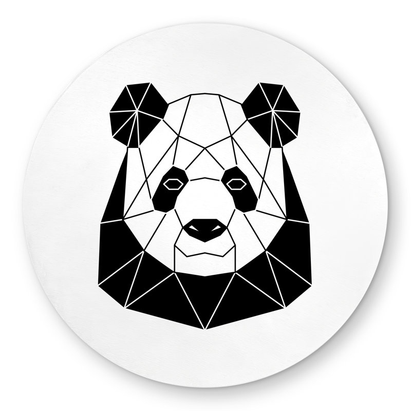 Geometric Panda Rug | Bedroom Children Art | Outdoor Decor