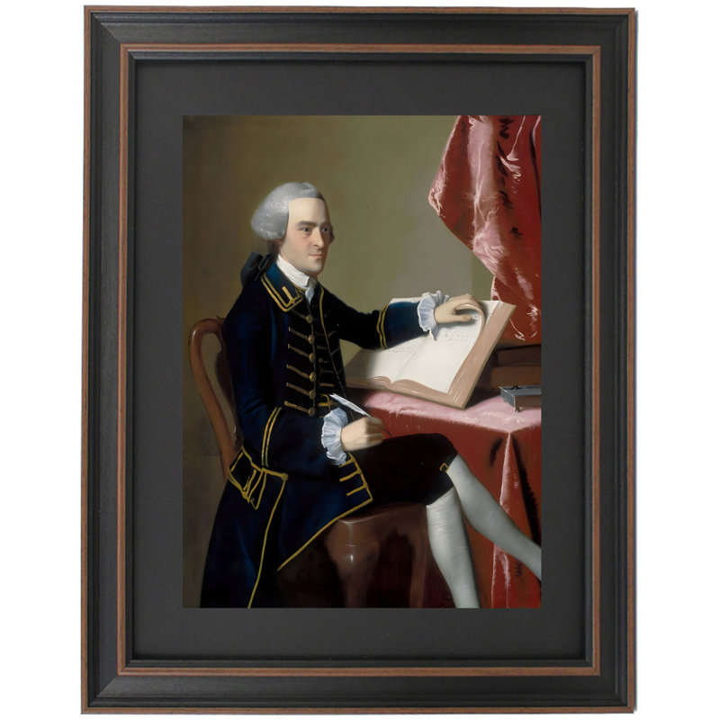 Framed John Hancock By John Singleton Copley, 36" H x 29" W