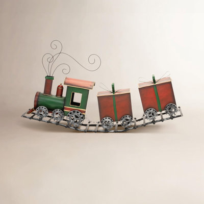 Metal Train with Presents Holiday Accent
