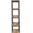 Antique Nutmeg and Black 4-shelf Bookcase-1935749559