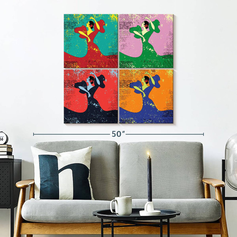Danseurs de flamenco Enn Grunge, H 32 po x l 32 po