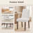 17.3'' Wide Modern Upholstered Fabric High Back Parsons Side Dining Chair with Solid Wood Legs-668816446