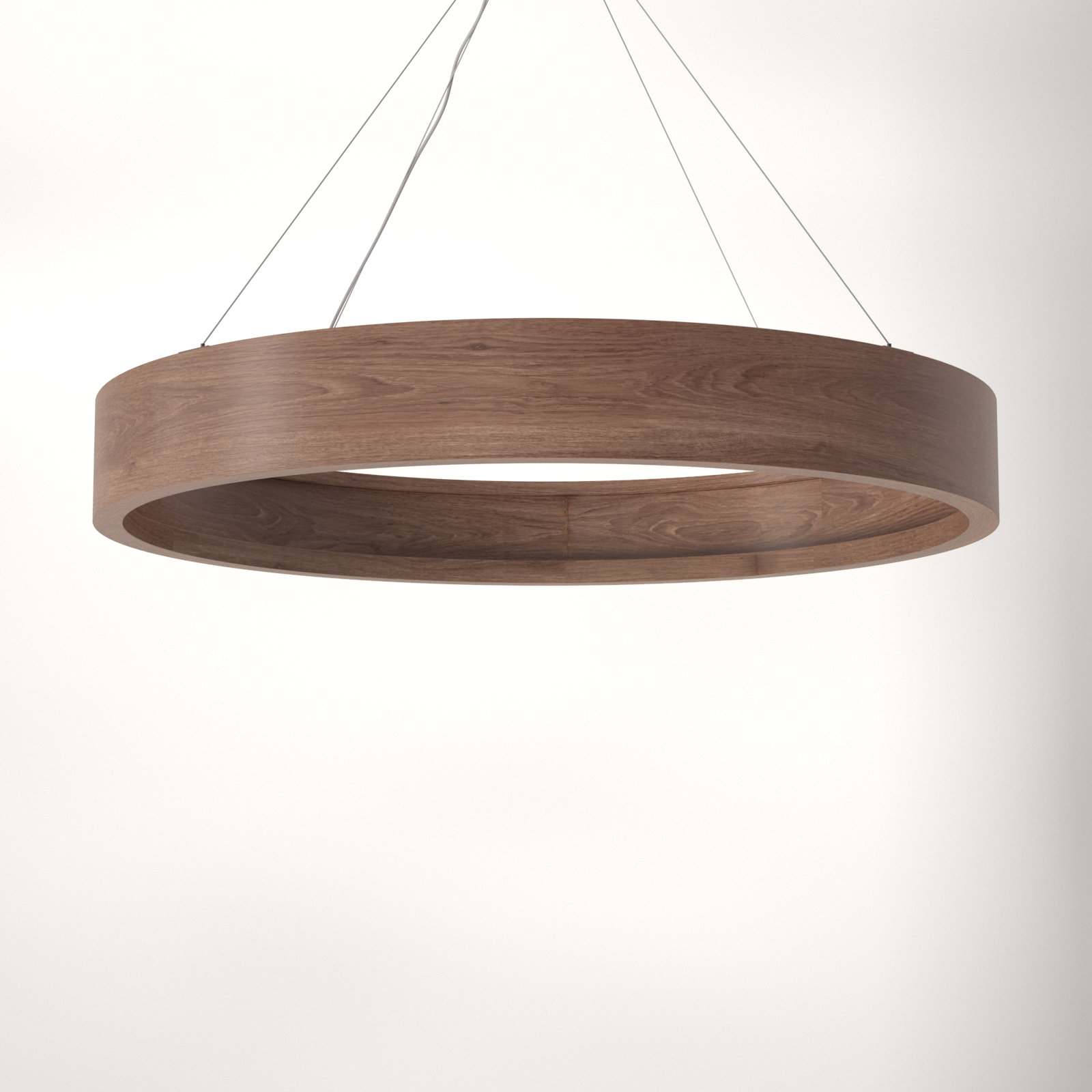 Lottie Single - Light Chandelier, 25" H x 48.5" W x 48.5" D, Dark Walnut