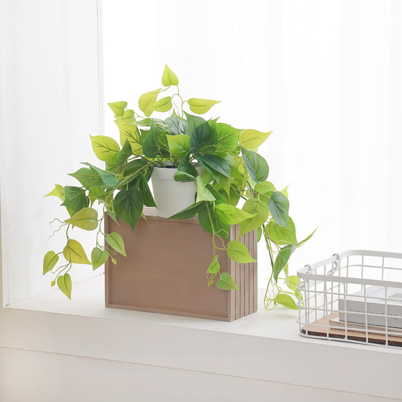 1 paquet de plantes artificielles en pot de verdure réaliste pour le bureau à domicile