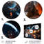 Orange et noir, 3 lunes, paysage I - art mural-1845602745