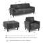 Canapé de 77 W, fauteuil d'appoint de 32 W et repose-pieds avec rangement