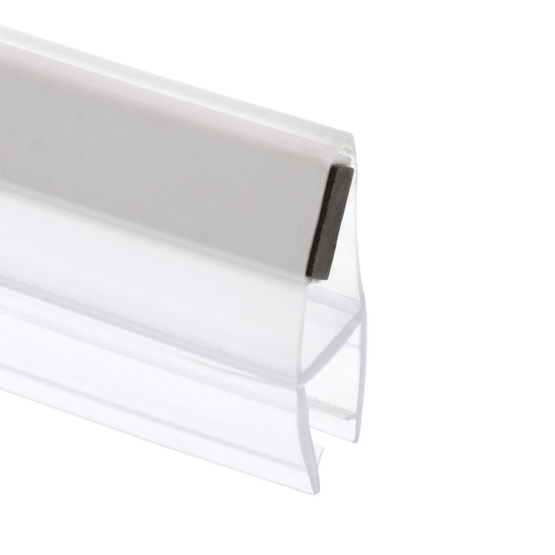 Ensemble de porte de douche en verre de 1/4 de pouce ou de 90 degrés à ouverture verticale verticale de 1/4 po, transparent, 78 po, pour porte sans cadre (deux pièces)