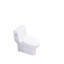 Toilette économiseur d'eau 1,28, motif allongé confortable, siège à fermeture en douceur, chasse d'eau de 1000 grammes, blanc brillant 003S, fixation au sol de la salle de bain avec fonction, hauteur, score de chasse d'eau en fermeture, marche